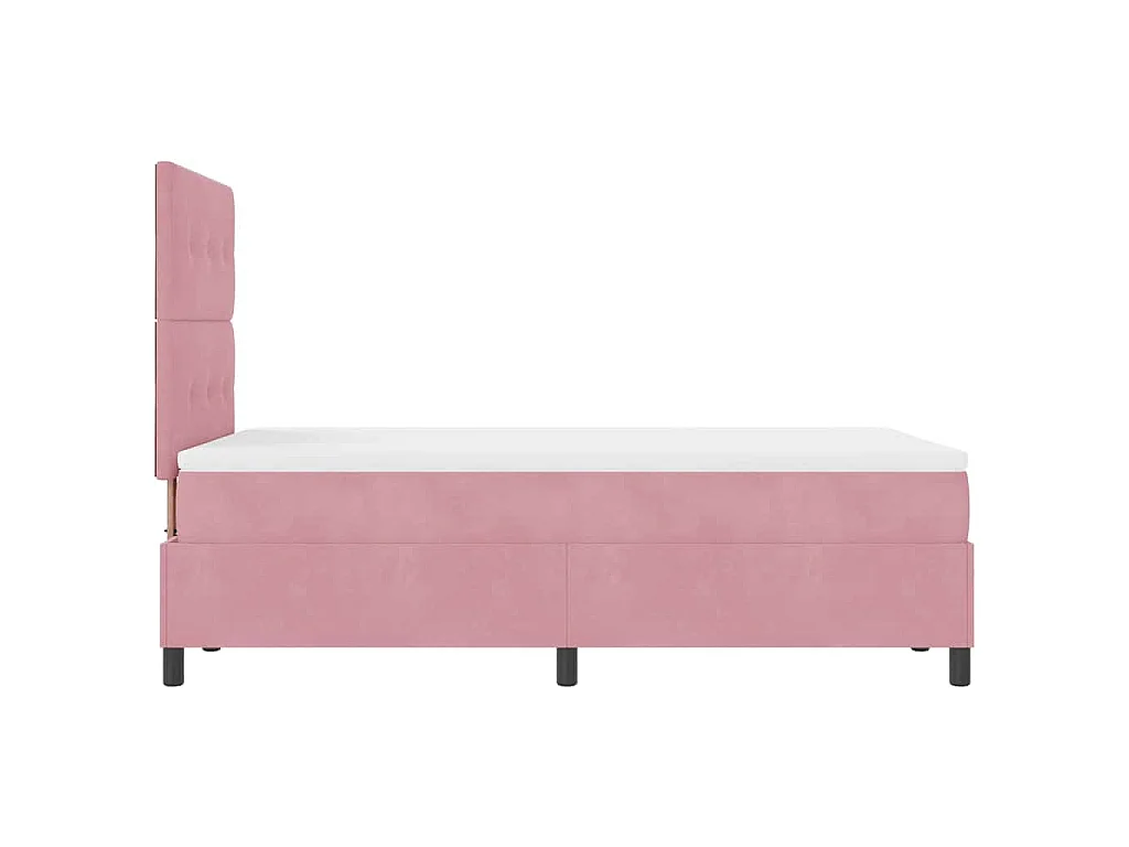 Boxspringbed met hoofdeinde Roze 120 x 190 cm Fluweel