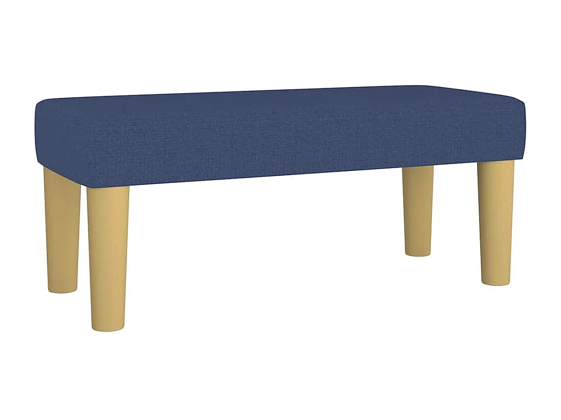 Boxspringbett mit Matratze Blau 120x190 cm Stoff