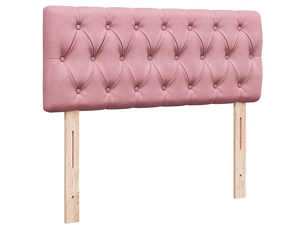 Ottomane Bett mit Matratze & LEDs Rosa 120x190 cm Samt