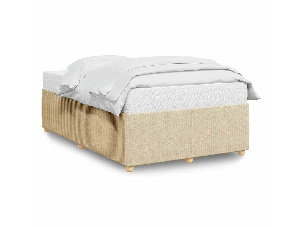Bedframe zonder matras 120x200 cm stof crèmekleurig