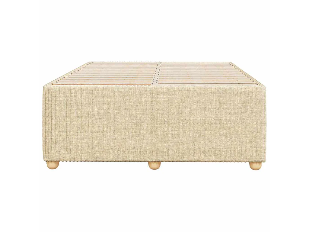 Bedframe zonder matras 120x200 cm stof crèmekleurig