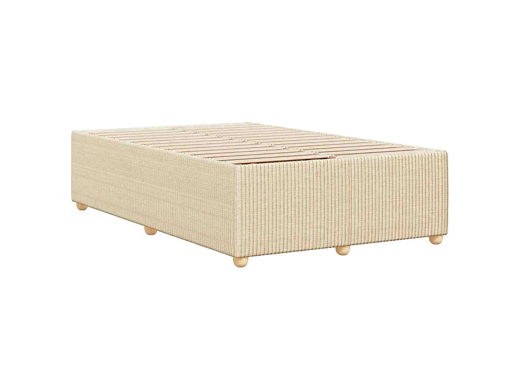 Bedframe zonder matras 120x200 cm stof crèmekleurig