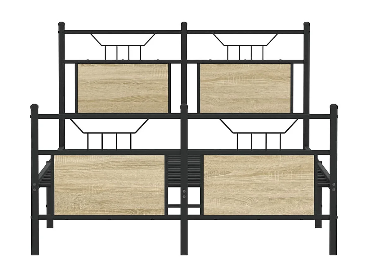 Cadre de lit sans matelas chêne sonoma 120x190 cm