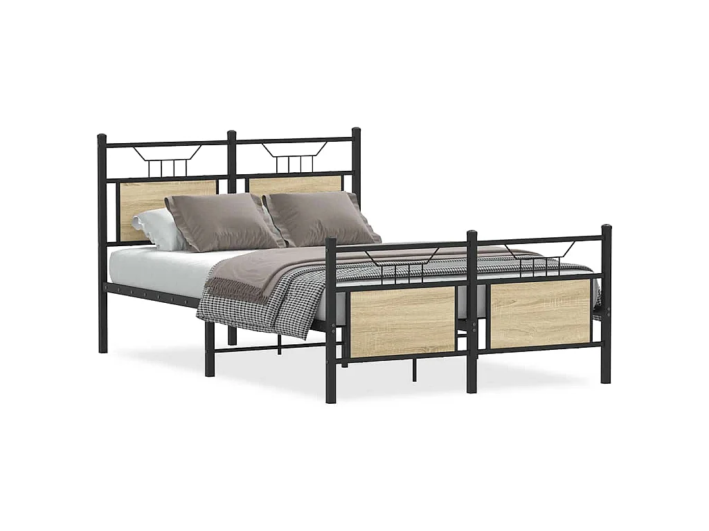 Bettgestell ohne Matratze Sonoma-Eiche 120x190 cm Holzwerkstoff