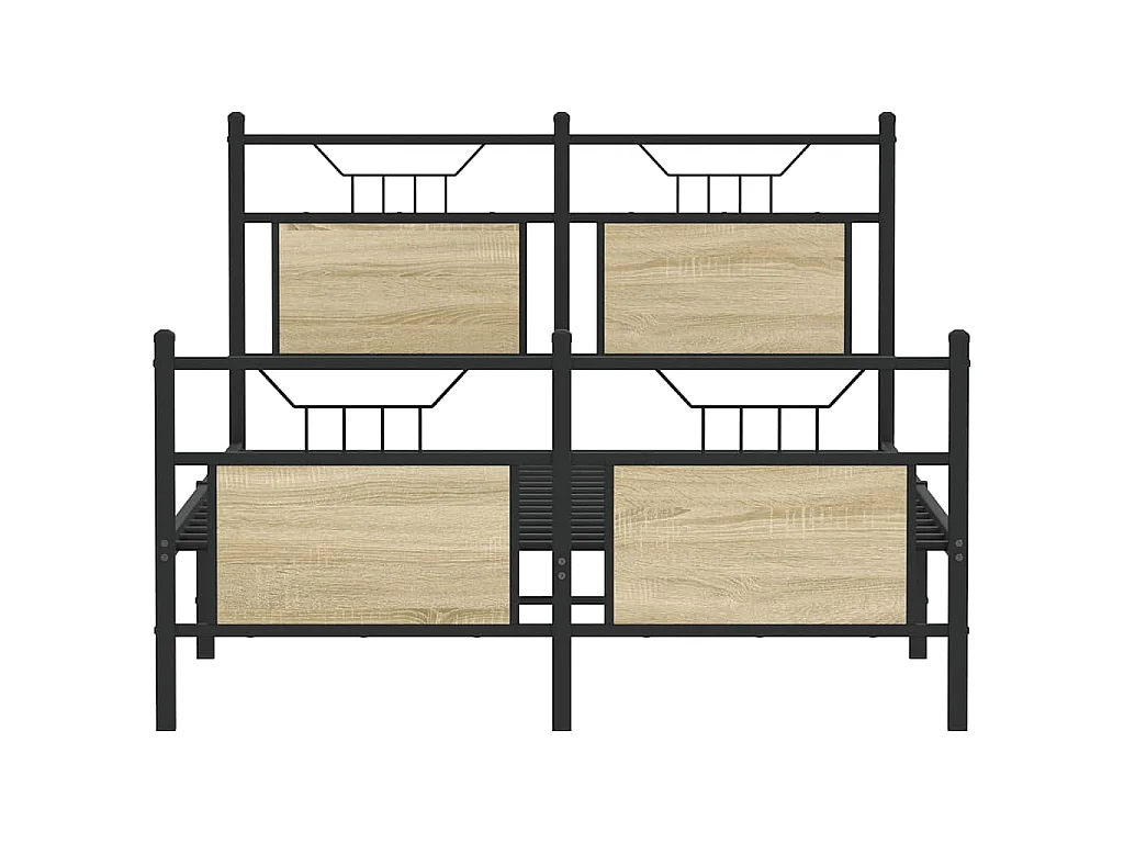 Bettgestell ohne Matratze Sonoma-Eiche 120x190 cm Holzwerkstoff