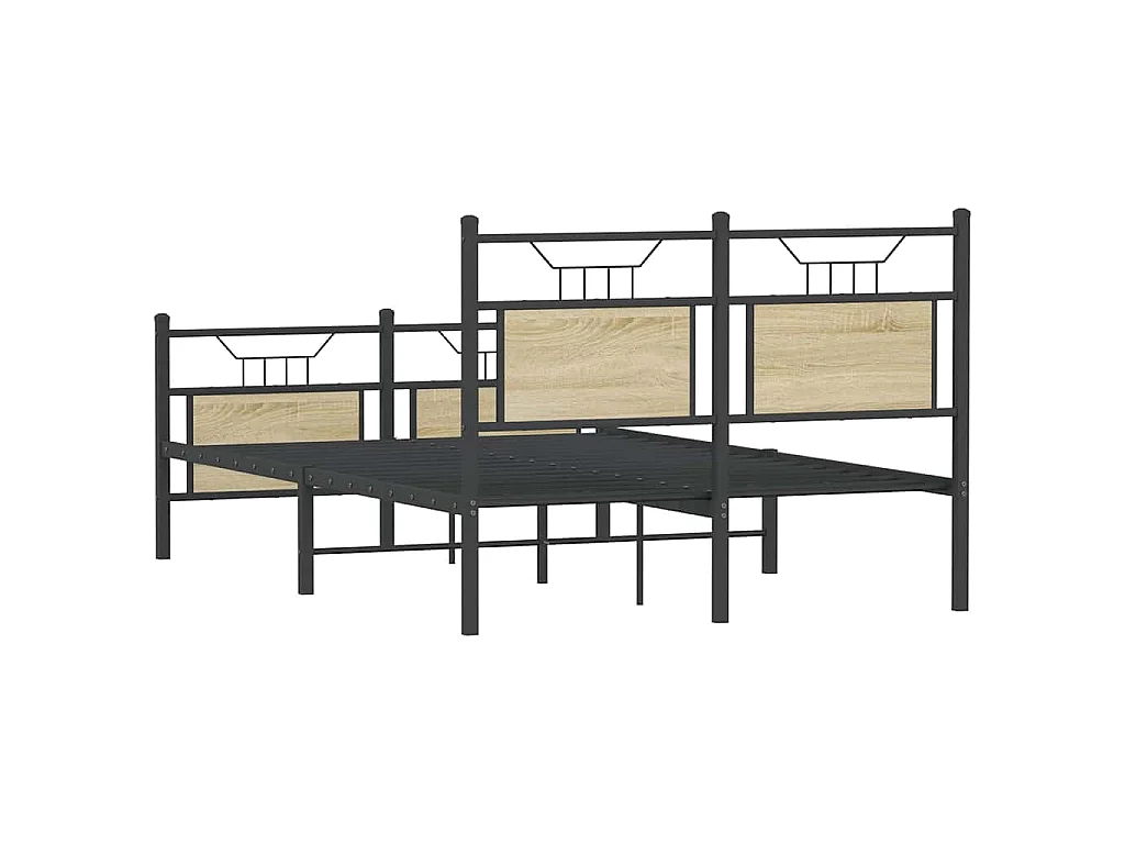 Bettgestell ohne Matratze Sonoma-Eiche 120x190 cm Holzwerkstoff