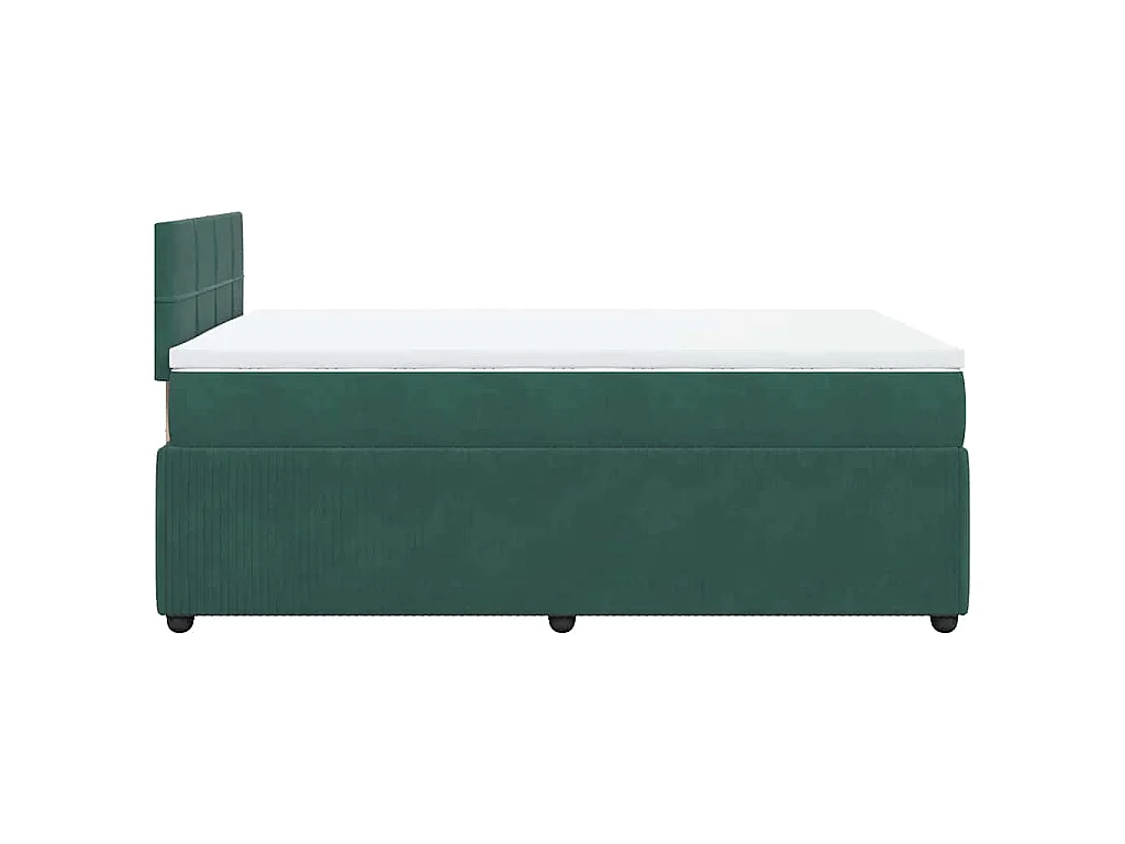 Sommier à lattes de lit et matelas Vert foncé 120x200cm Velours