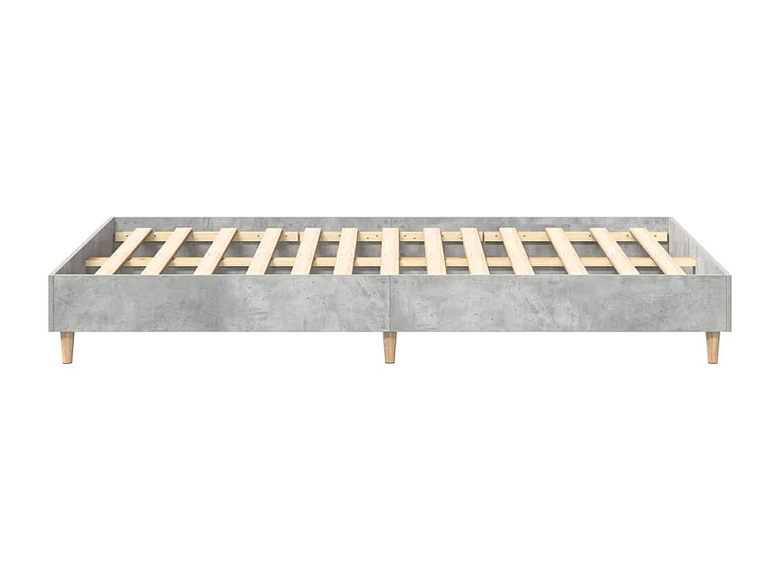 Bedframe Beton Grijs 193 x 123 x 25 cm Bewerkt hout