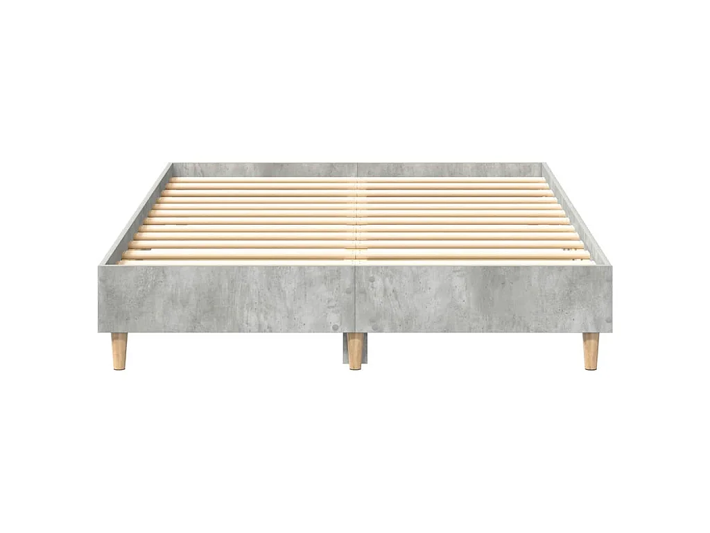 Bettrahmen Beton Grau 193 x 123 x 25 cm Holzwerkstoff