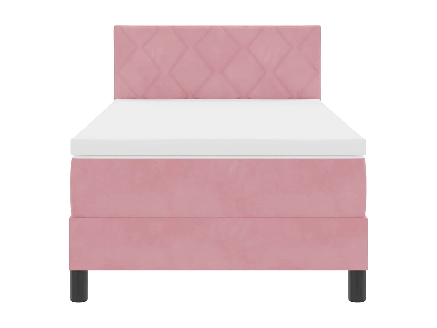 LED Box Spring Bed met matras Roze 100 x 200 cm Fluweel