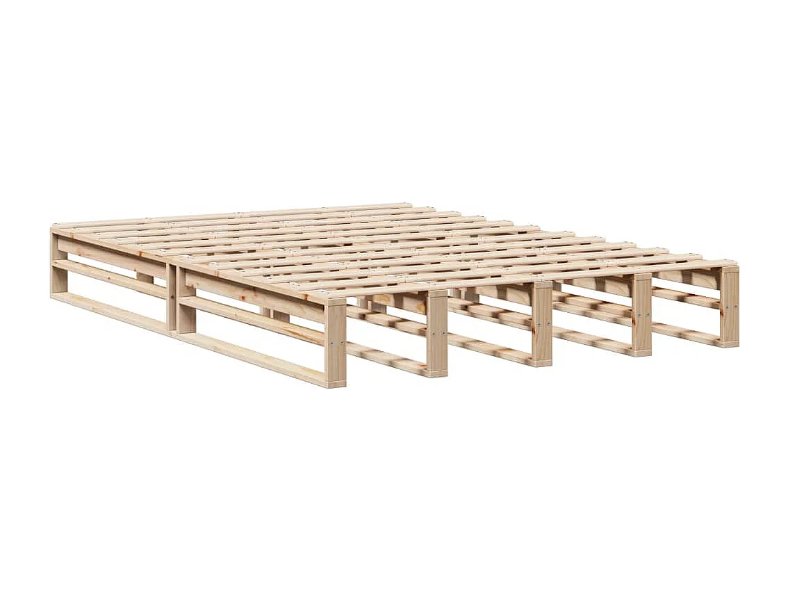 Massivholzbett ohne Matratze 120x190 cm Kiefernholz