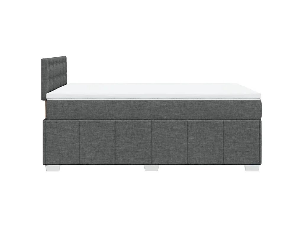 Boxspringbett mit Matratze Dunkelgrau 120x190 cm Stoff