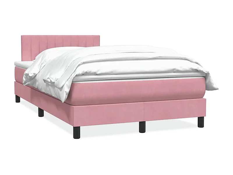 Cama com molas/colchão 120x220 cm veludo rosa