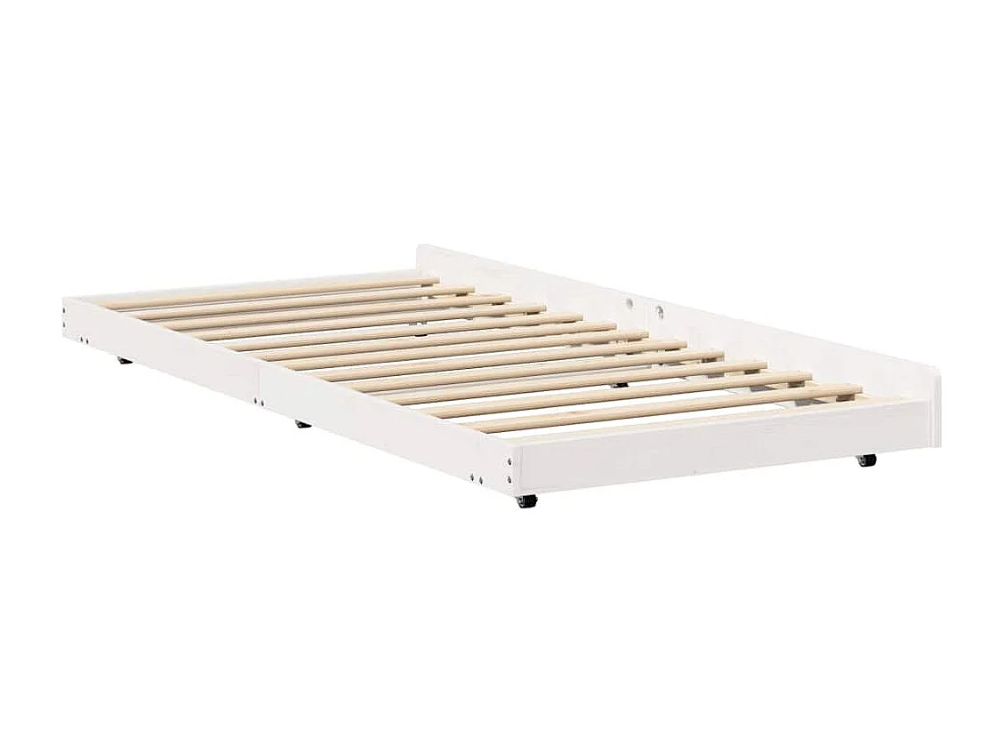 Bedframe Wit 100 x 200 cm Massief grenenhout