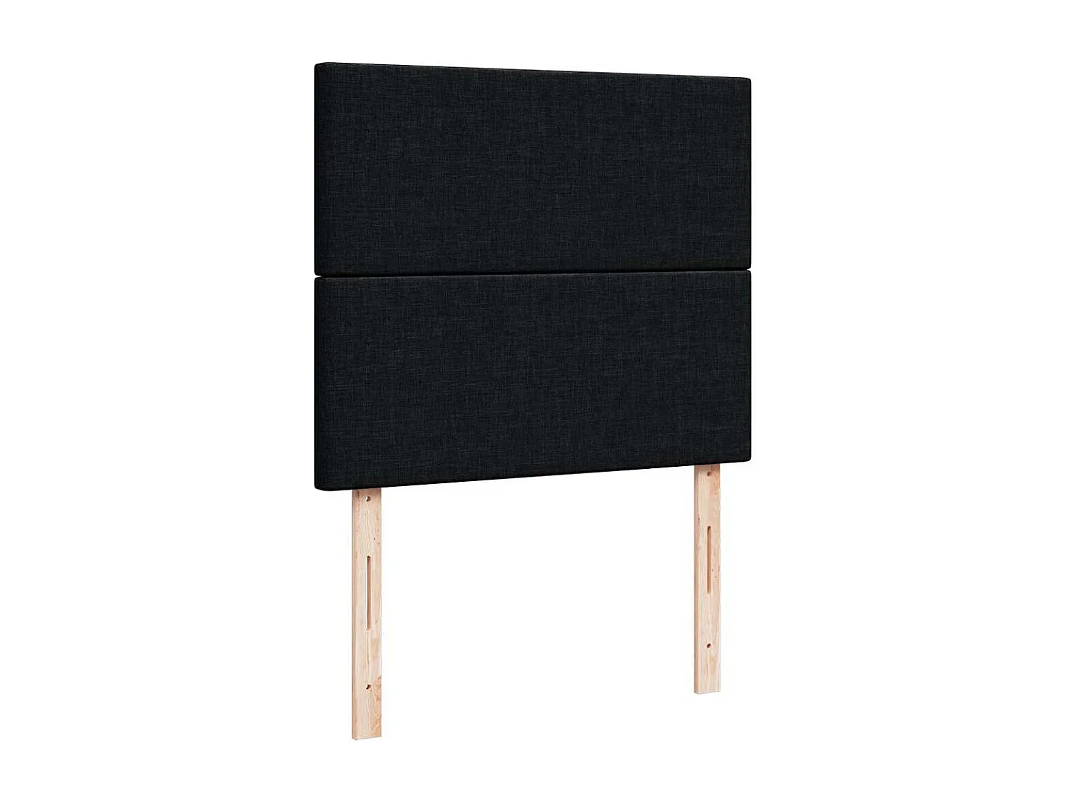 Sommier à lattes de lit avec matelas noir 120x190 cm tissu