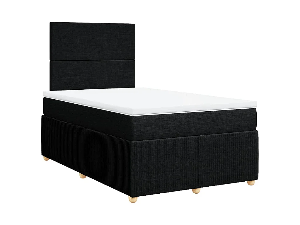 Boxspringbett mit Matratze Schwarz 120x190 cm Stoff
