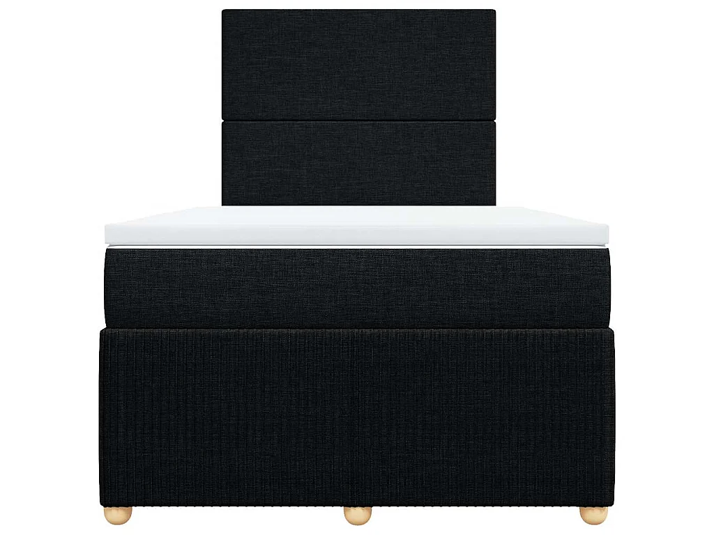 Boxspringbett mit Matratze Schwarz 120x190 cm Stoff