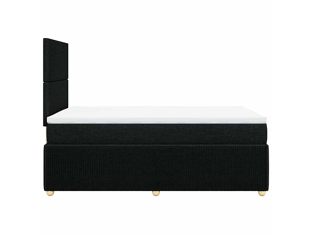 Boxspringbett mit Matratze Schwarz 120x190 cm Stoff
