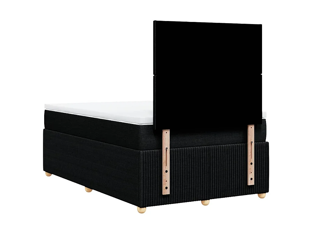 Boxspringbett mit Matratze Schwarz 120x190 cm Stoff