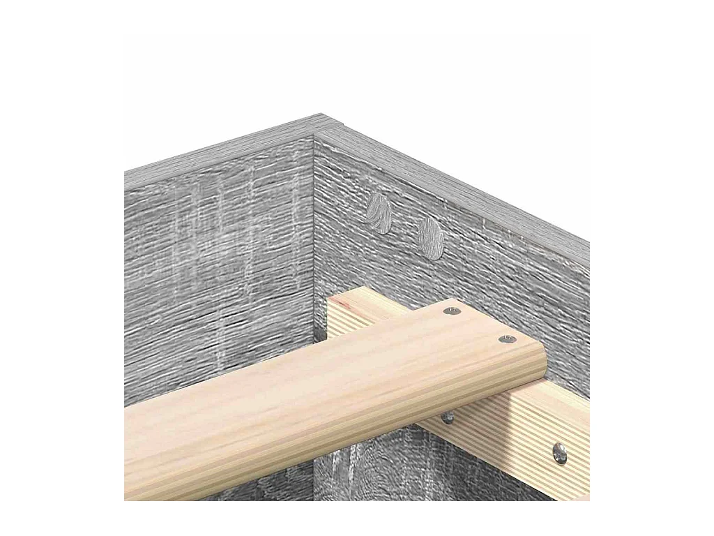 Bettgestell Grau Sonoma 120 x 190 cm Holzwerkstoff
