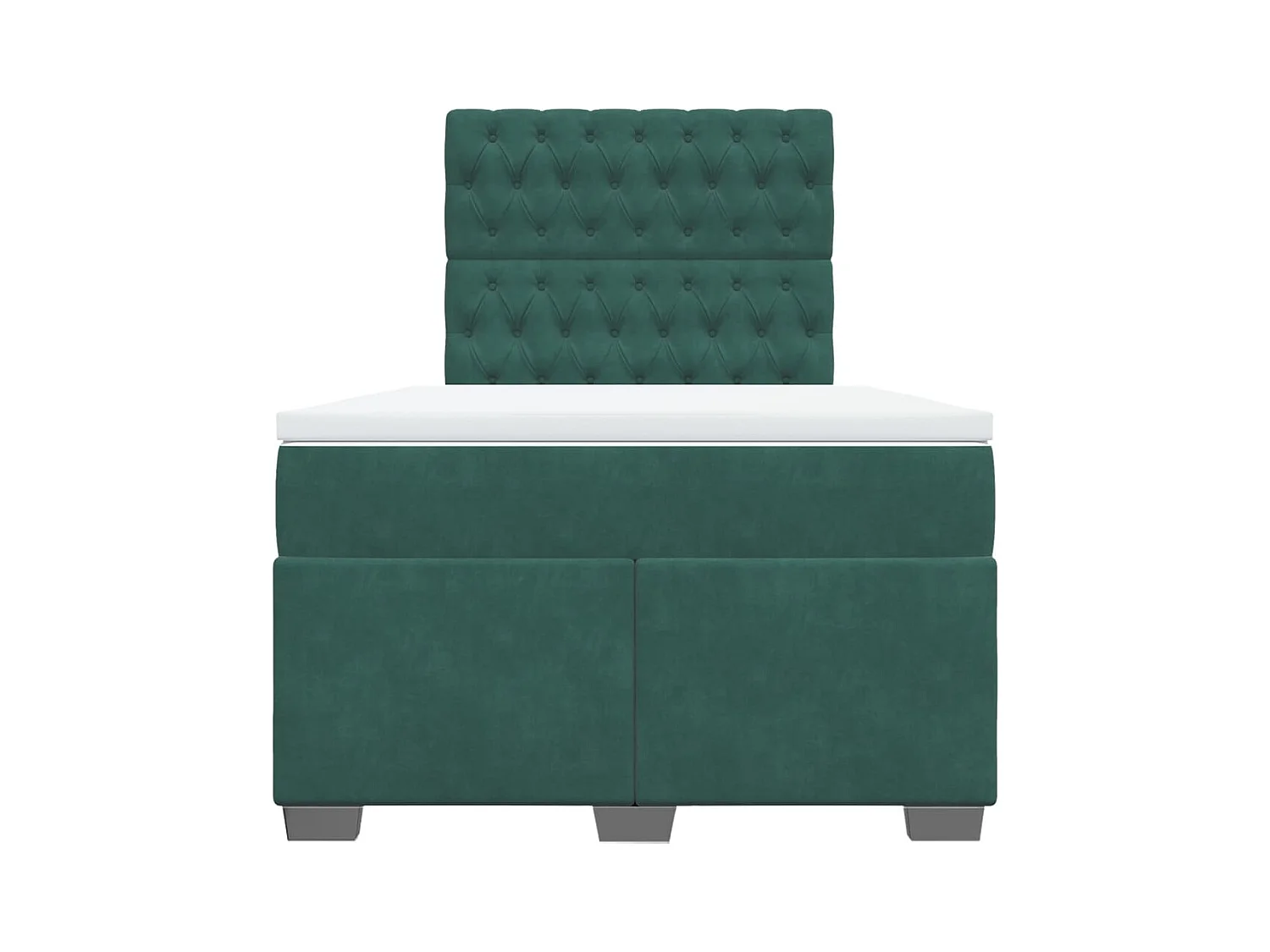 Sommier à lattes de lit avec matelas vert foncé 120x190 cm