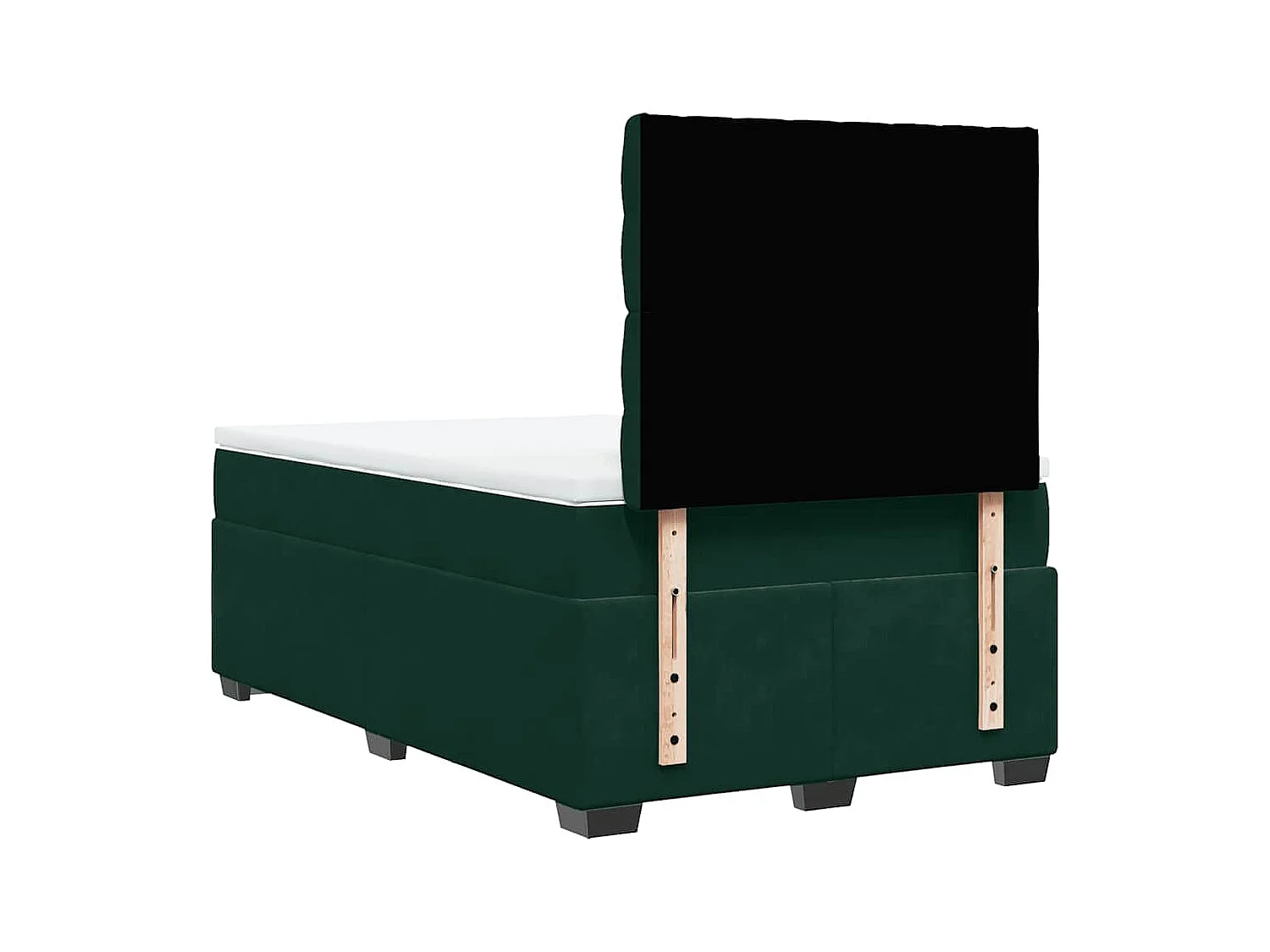 Sommier à lattes de lit avec matelas vert foncé 120x190 cm