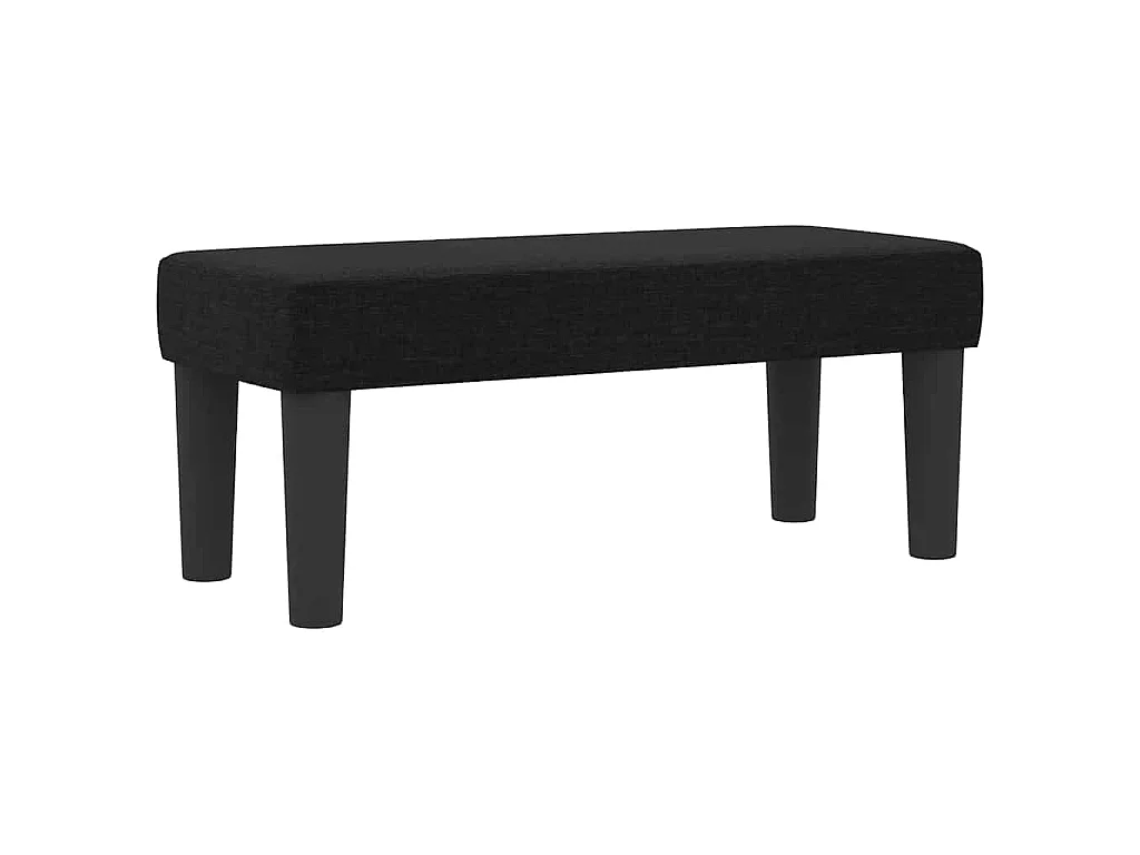 Letto a molle con testiera Nero 100 x 200 cm Tessuto