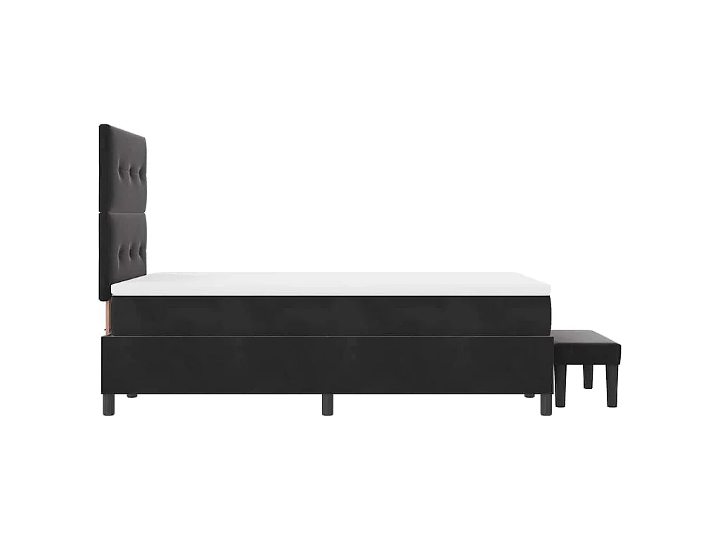 Boxspring bed met hoofdeinde Zwart 190 x 120 cm Fluweel