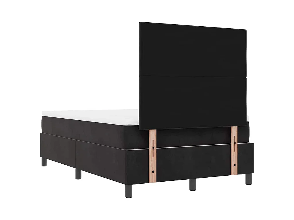 Boxspring bed met hoofdeinde Zwart 190 x 120 cm Fluweel
