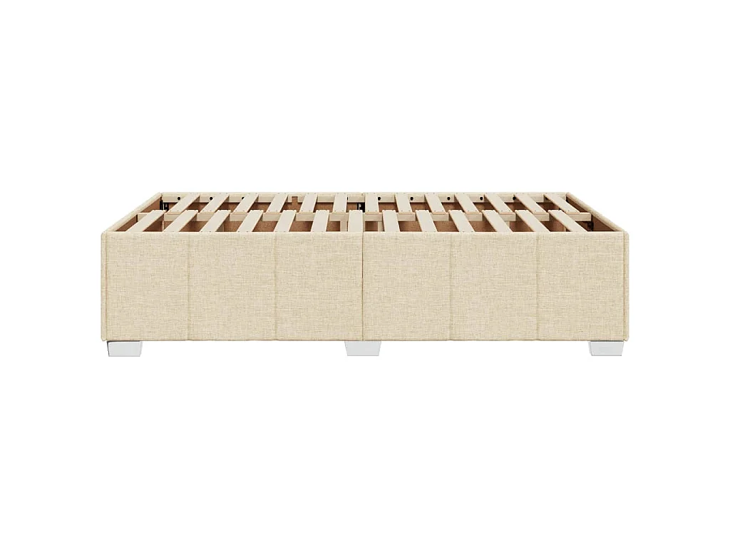 Cadre de lit sans matelas crème 120x190 cm tissu