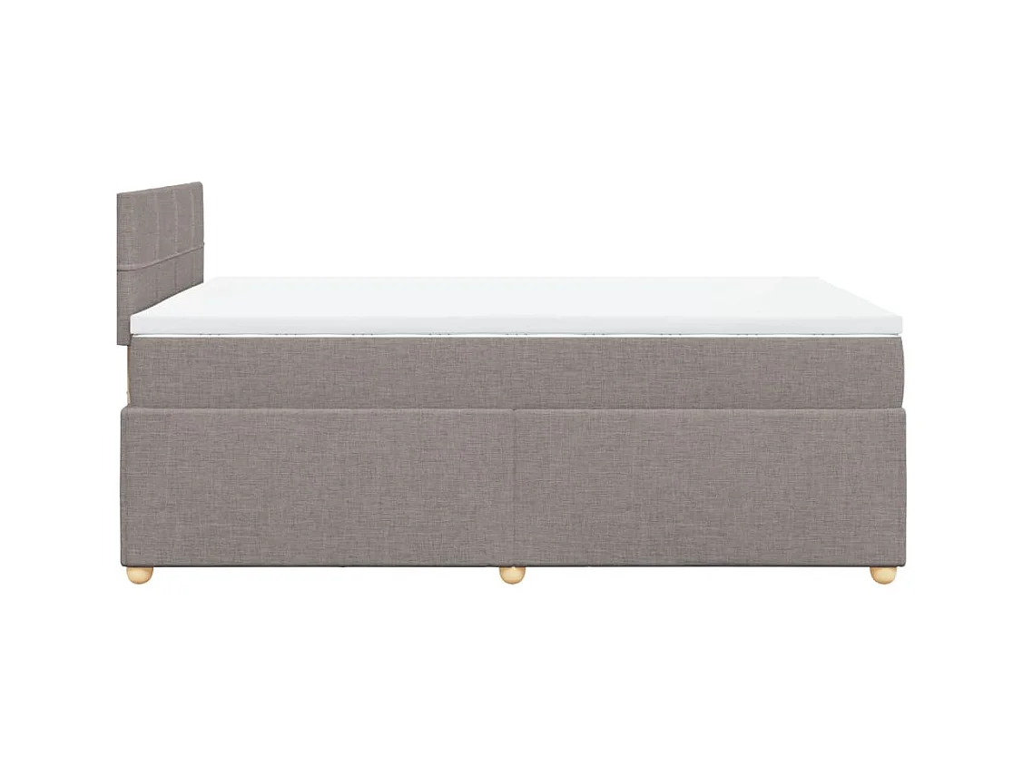 Sommier à lattes de lit avec matelas Taupe 120x200 cm Tissu