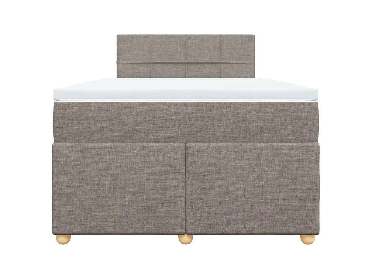 Sommier à lattes de lit avec matelas Taupe 120x200 cm Tissu