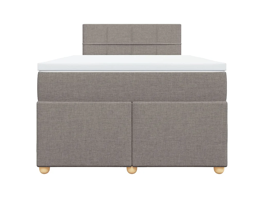 Boxspring met matras stof taupe 120x200 cm