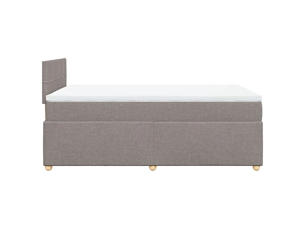 Boxspring met matras stof taupe 120x200 cm