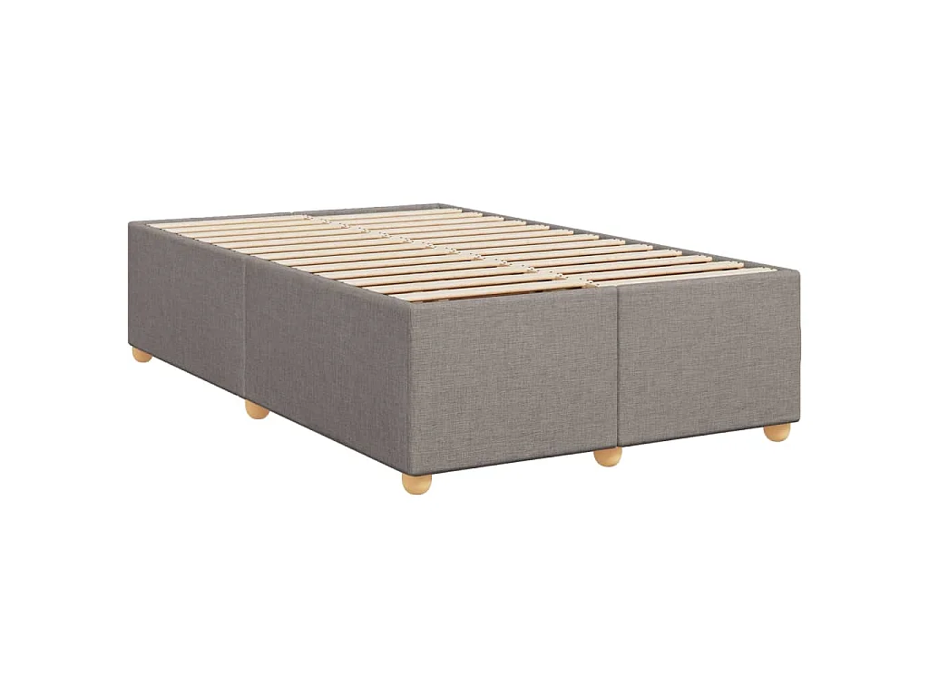 Boxspring met matras stof taupe 120x200 cm