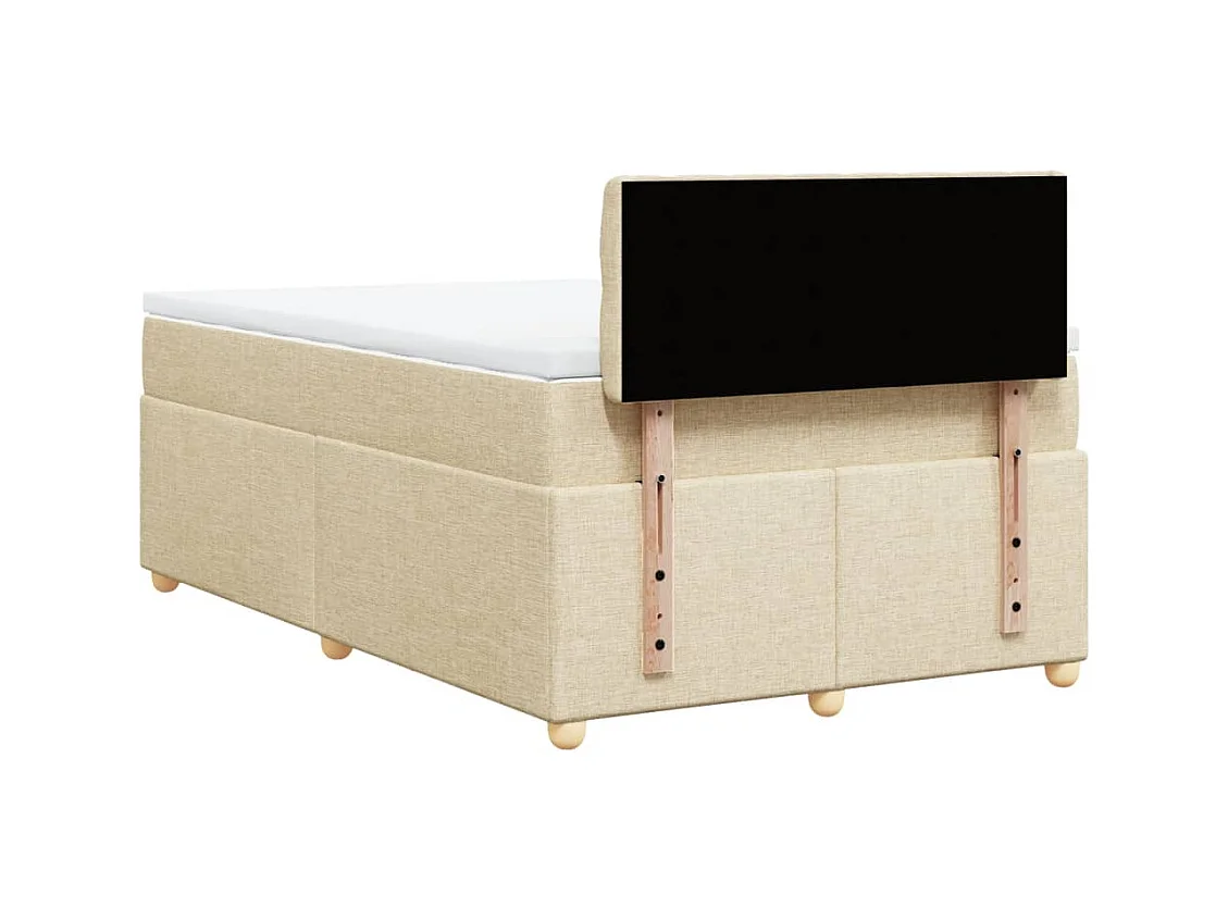 Boxspringbett mit Matratze Creme 120x200 cm Stoff