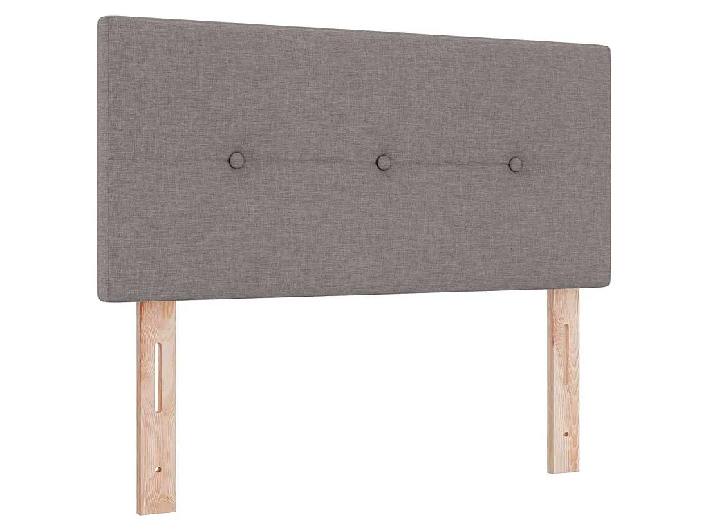 Boxspringbett mit LED-Lichtleisten Taupe 120 x 190 cm Stoff