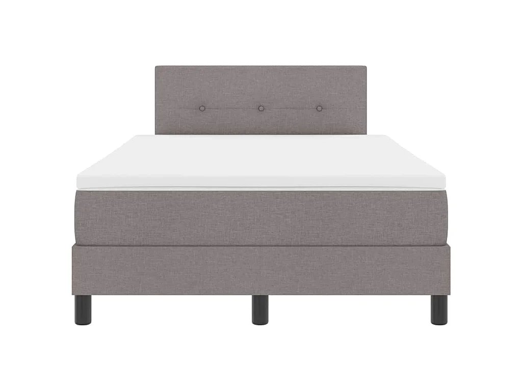 Boxspringbett mit LED-Lichtleisten Taupe 120 x 190 cm Stoff