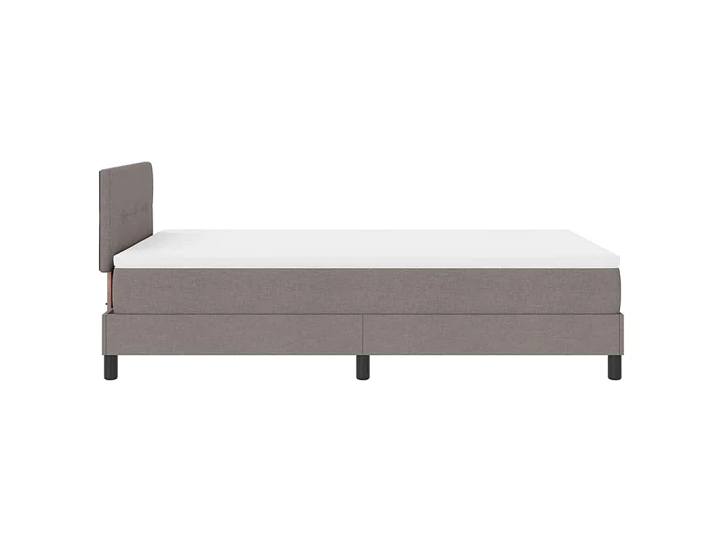 Boxspringbett mit LED-Lichtleisten Taupe 120 x 190 cm Stoff