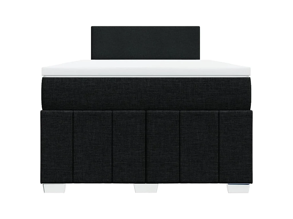 Cama boxspring com colchão 120x190 cm tecido preto