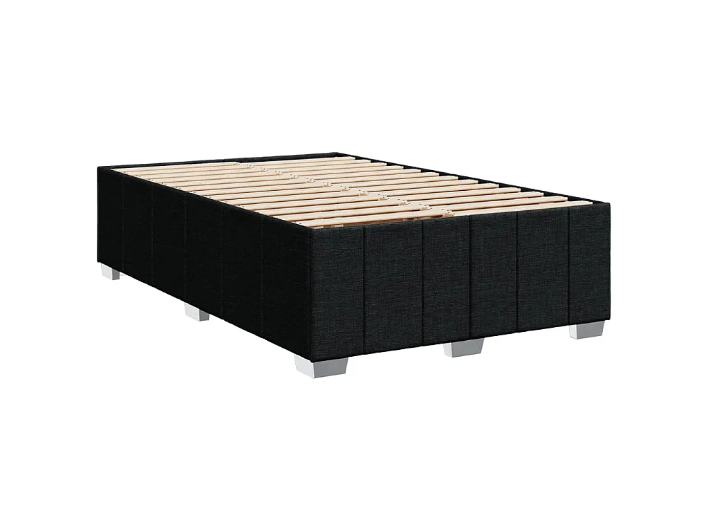 Cama boxspring com colchão 120x190 cm tecido preto