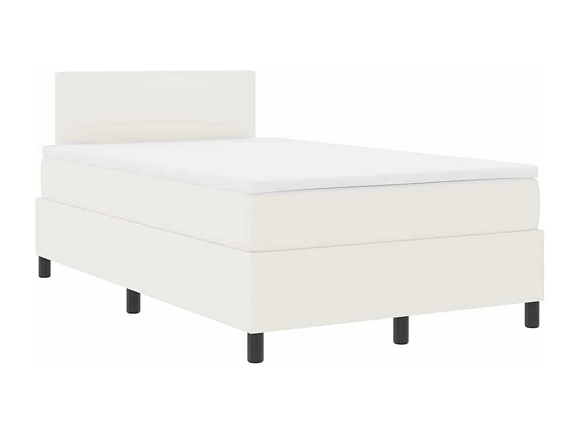 Boxspringbed Crème en Wit 120 x 200 cm Katoen Stof
