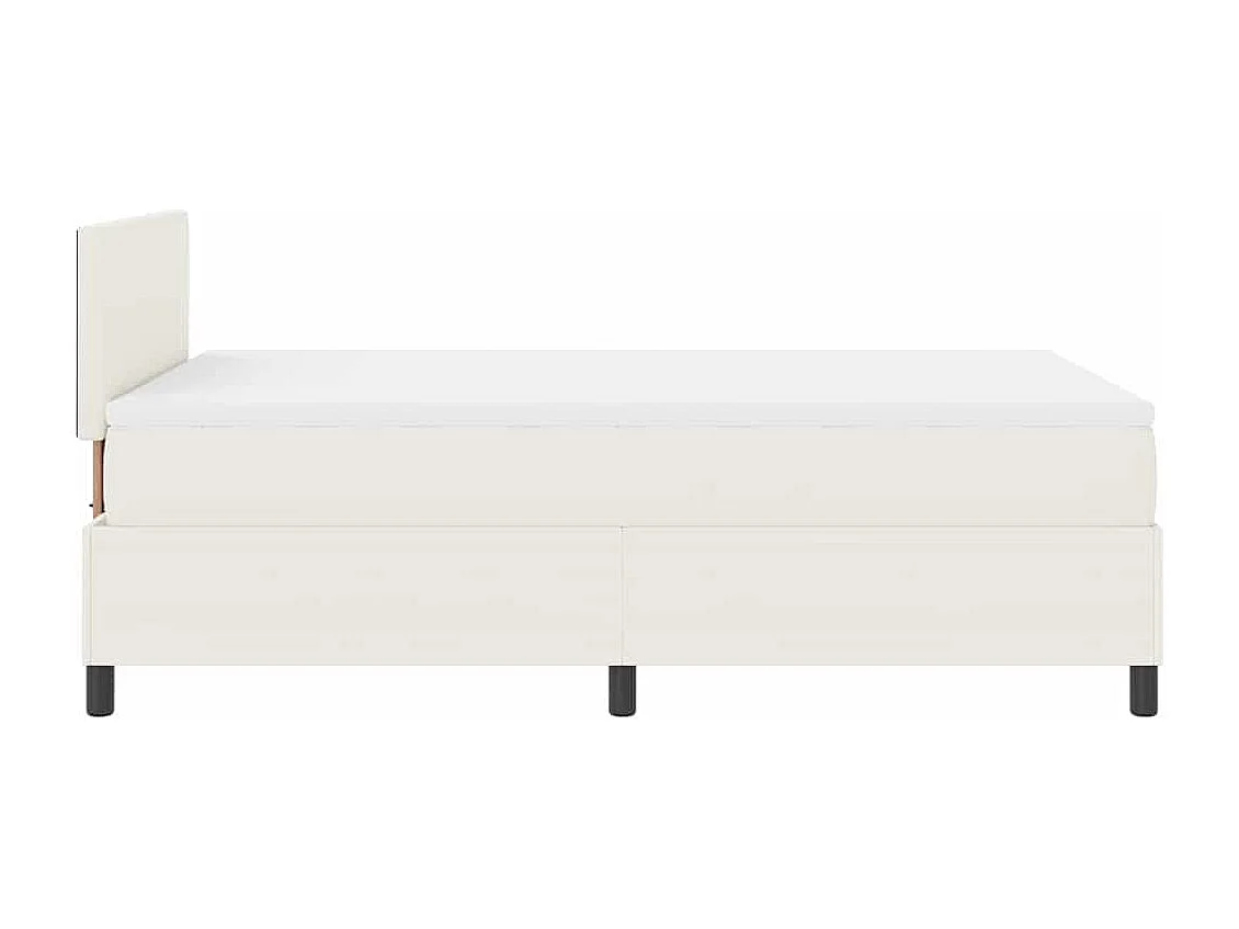 Boxspringbed Crème en Wit 120 x 200 cm Katoen Stof