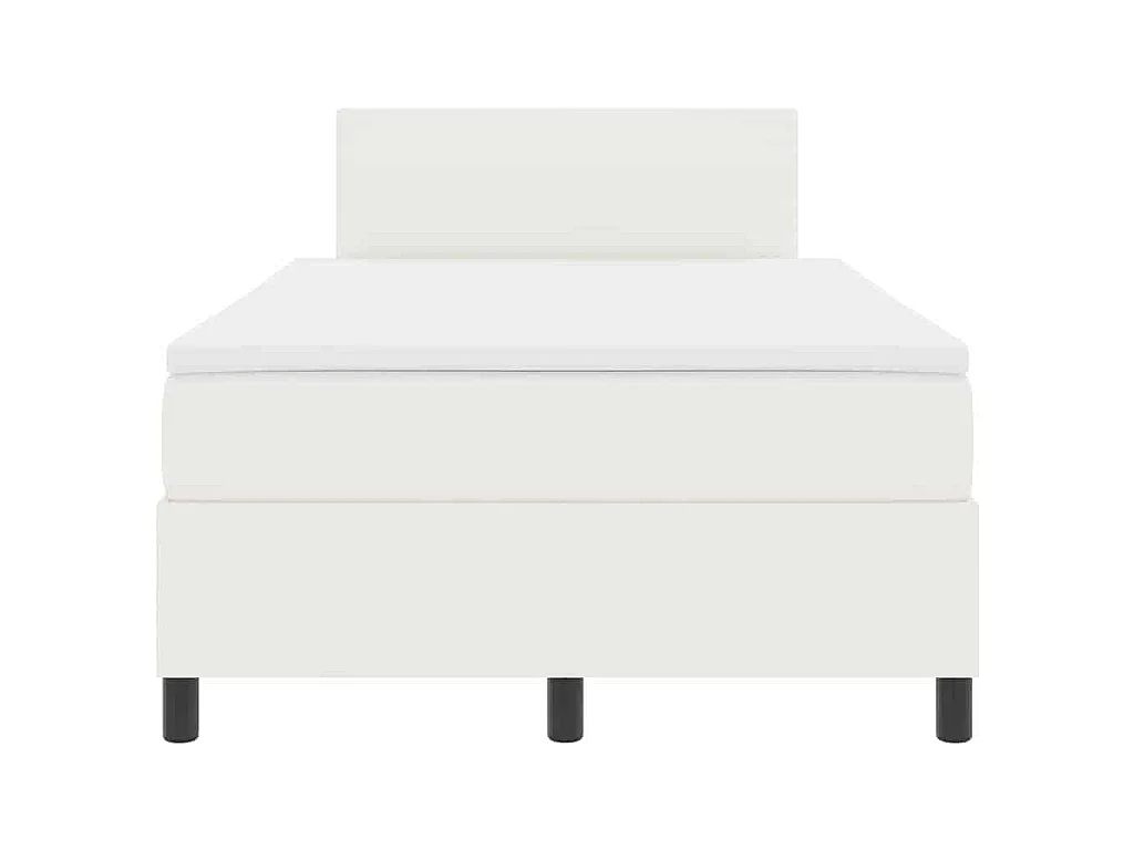 Letto a molle Crema e Bianco 120 x 200 cm Tessuto in Cords