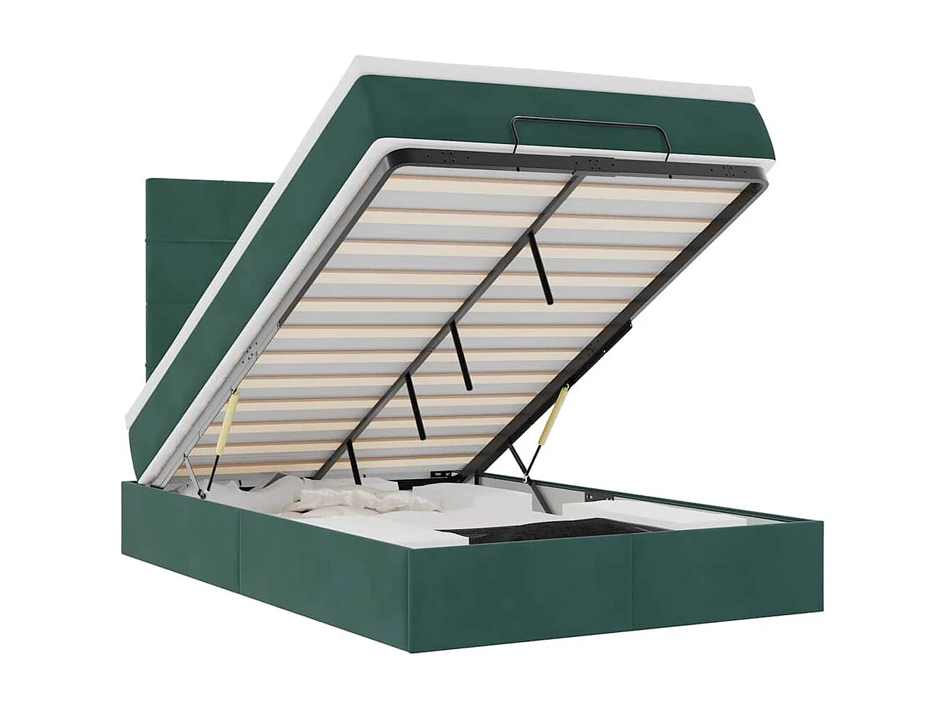 Ottoman bed met matrassen en LED's 120x190cm fluweel