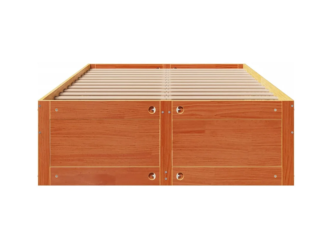 Cadre de lit sans matelas avec tiroirs 120x190 cm bois de pin