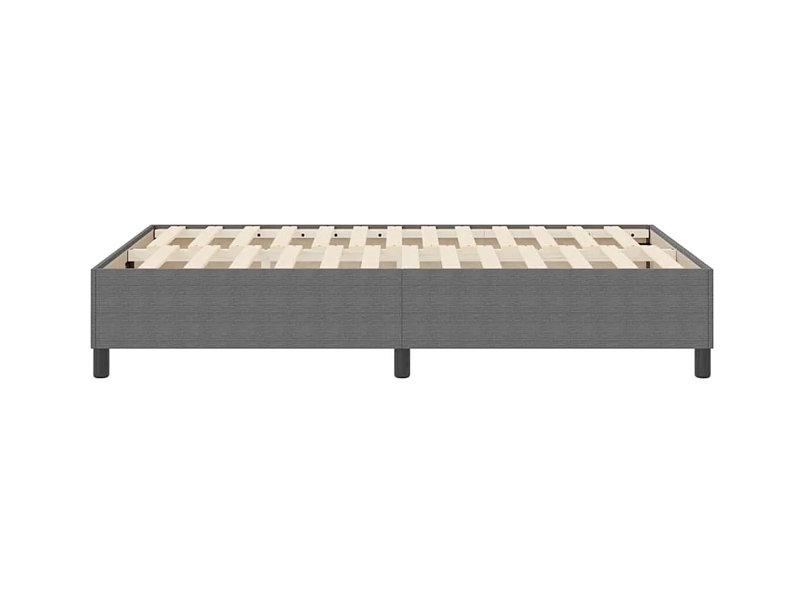 Lit à ressorts Gris clair 120 x 190 cm Tissu en velours côtelé