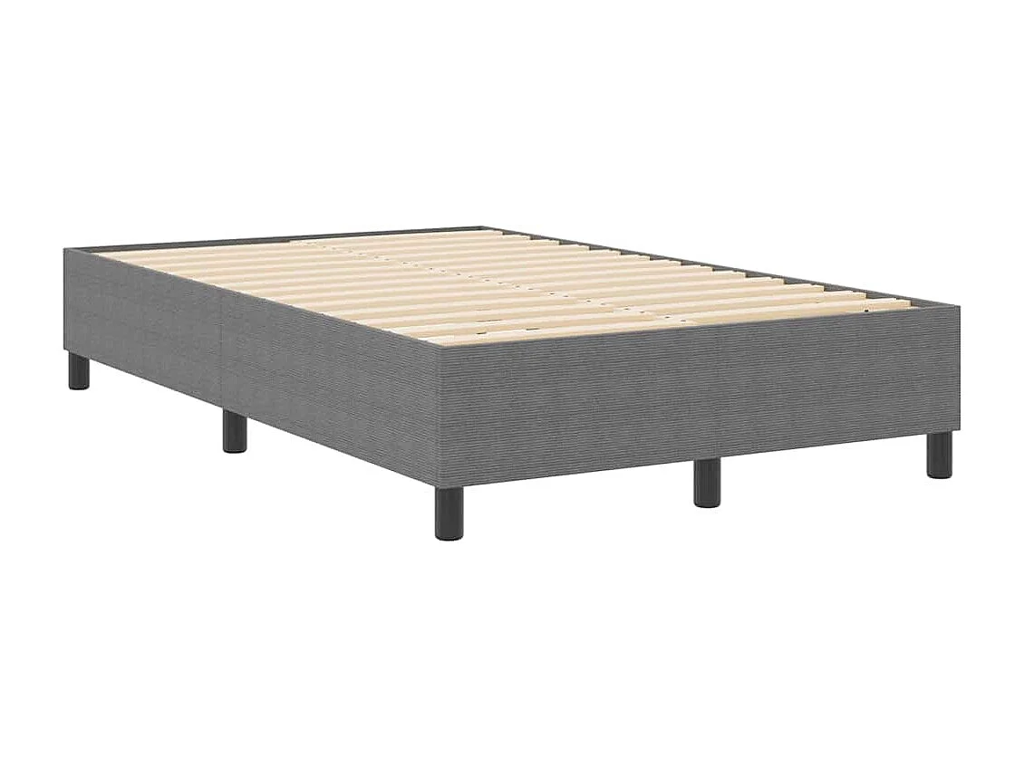 Cama de plataforma Gris Claro 120 x 190 cm tela