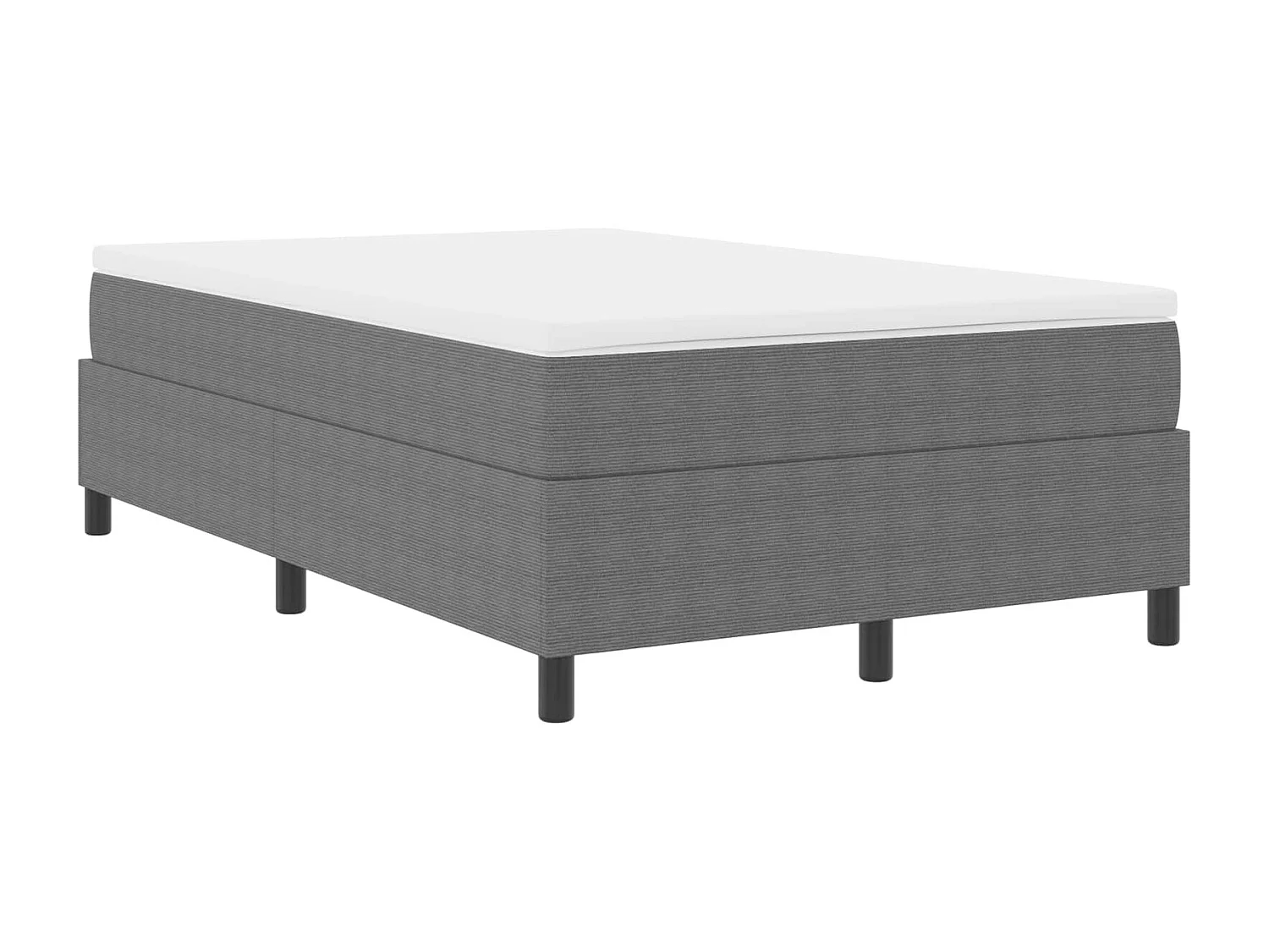 Cadre de lit plateforme Gris clair 120 x 190 cm tissu