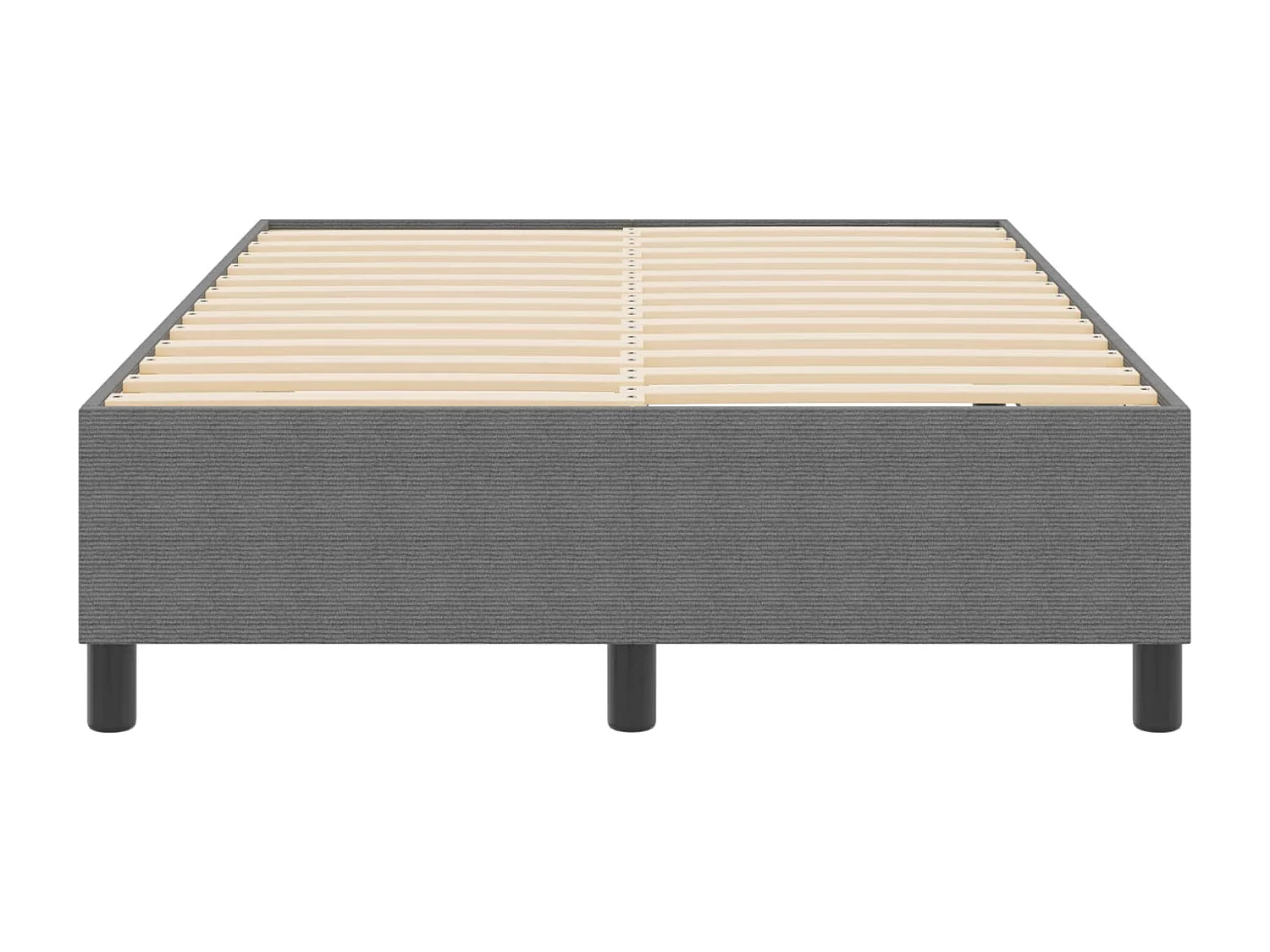 Cadre de lit plateforme Gris clair 120 x 190 cm tissu